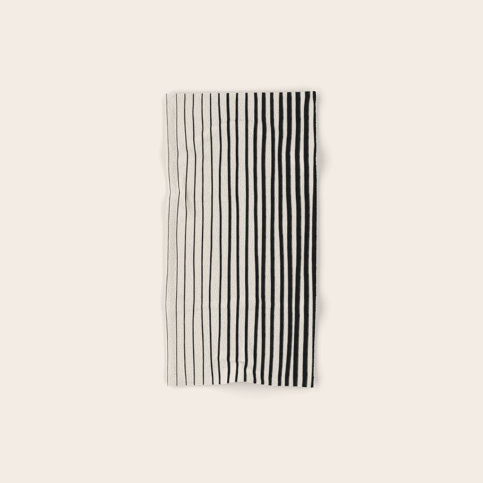 Black Vertical Lines Hand & Bath Towel Gallery Image 1