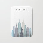 New York City NYC skyline buildings Bath Mat Gallery Image 1