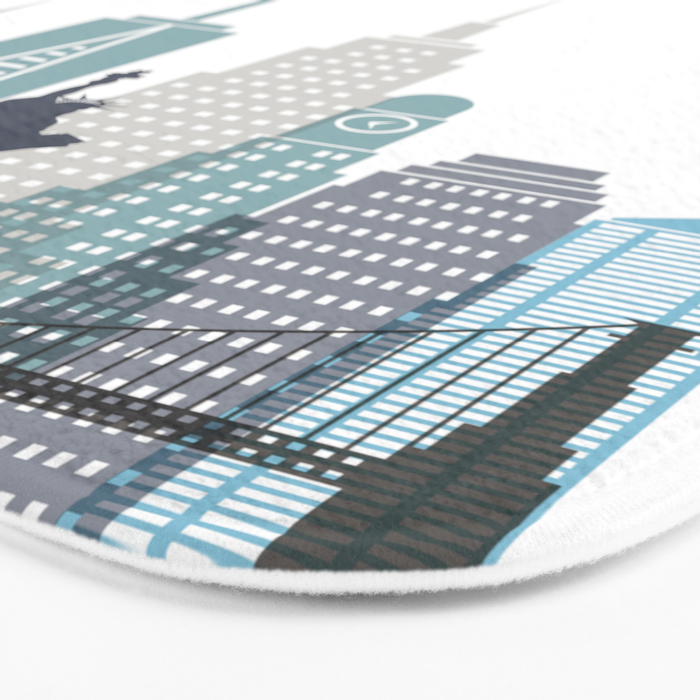 New York City NYC skyline buildings Bath Mat Gallery Image 3