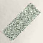 Green Op Art Vibes Yoga Mat Gallery Image 1