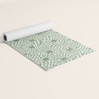 Green Op Art Vibes Yoga Mat Gallery Image 2