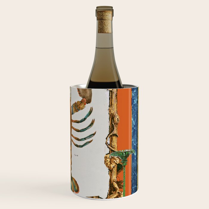 The Lobster - Surreal Collage with Ornate Baroque Style and Vintage Illustration Wine Chiller Gallery Image 3