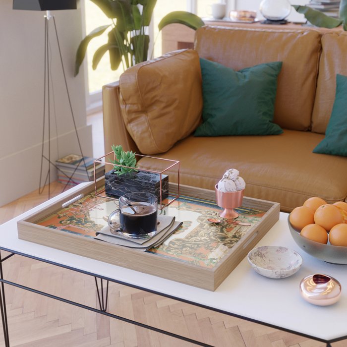 The Lobster - Surreal Collage with Ornate Baroque Style and Vintage Illustration Serving Tray Gallery Image 2