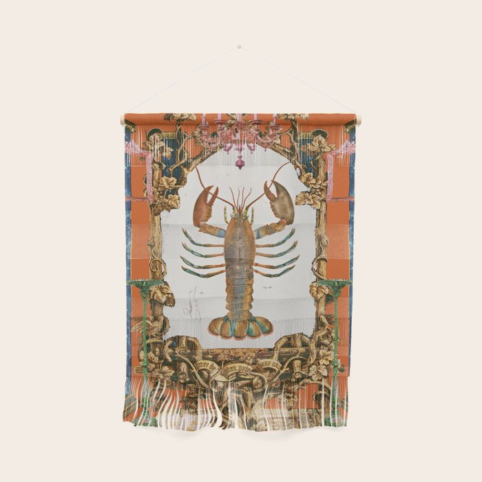 The Lobster - Surreal Collage with Ornate Baroque Style and Vintage Illustration Wall Hanging Gallery Image 1