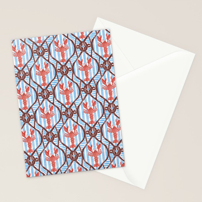 Coastal Lobster Elegance Stationery Card Gallery Image 2