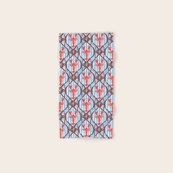 Coastal Lobster Elegance Bath Towel Gallery Image 1