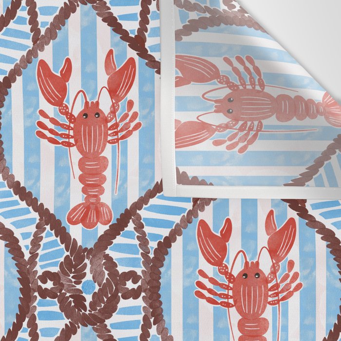Coastal Lobster Elegance Wall Tapestry Gallery Image 3