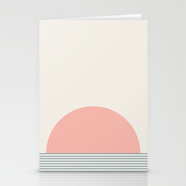 Sunrise Sunset V - Pink Blue Stationery Card Gallery Image 2