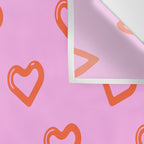 Red love heart shape pattern Wall Tapestry Gallery Image 3