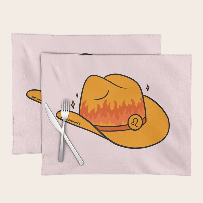 Leo Cowboy Hat Placemat Gallery Image 1