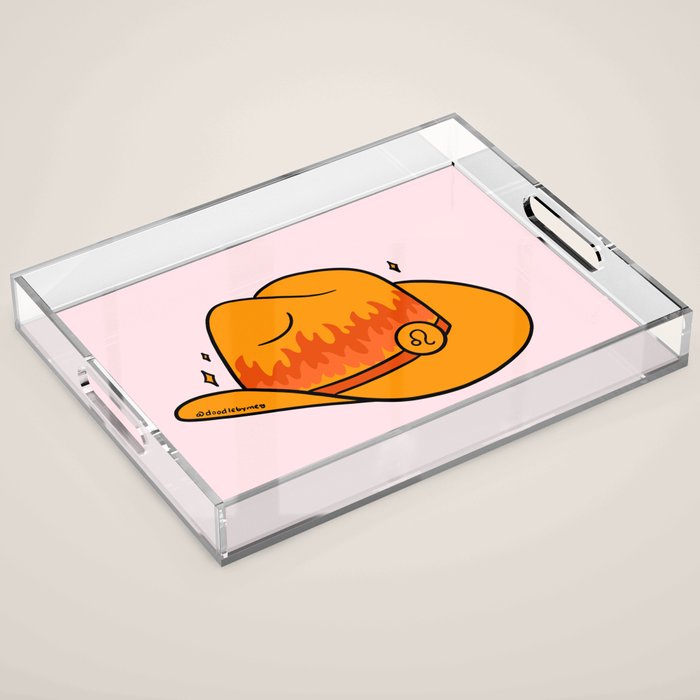 Leo Cowboy Hat Acrylic Tray Gallery Image 1