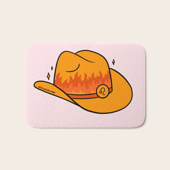Leo Cowboy Hat Bath Mat Gallery Image 1