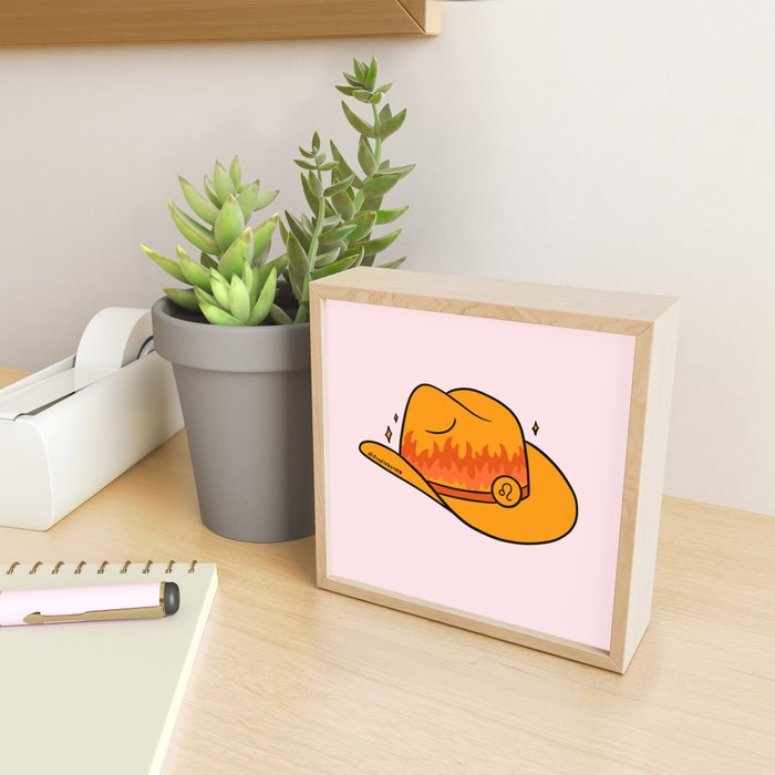 Leo Cowboy Hat Mini Art Print Gallery Image 2