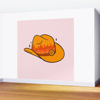 Leo Cowboy Hat Wall Mural Gallery Image 2