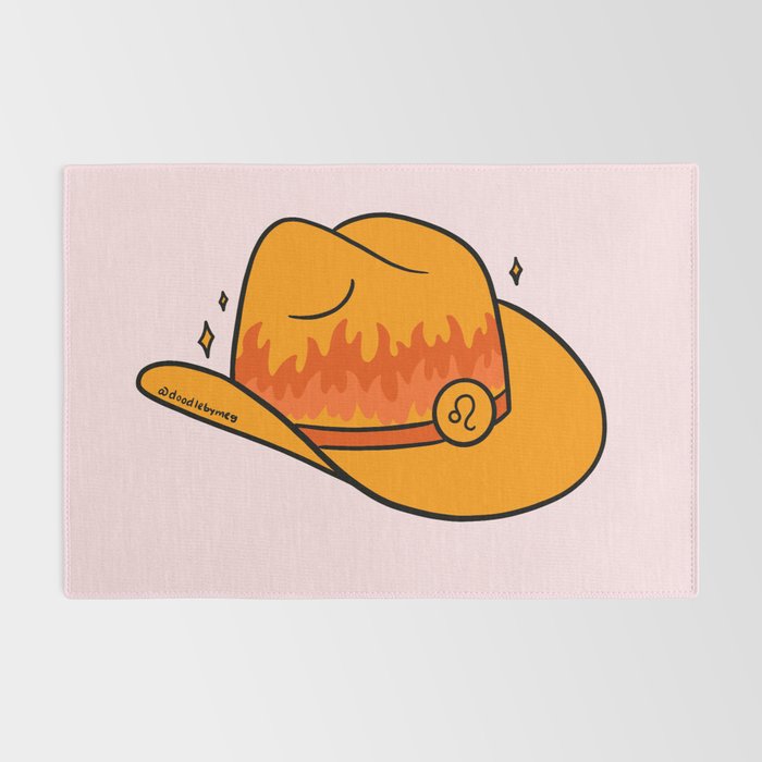 Leo Cowboy Hat Rug Gallery Image 2