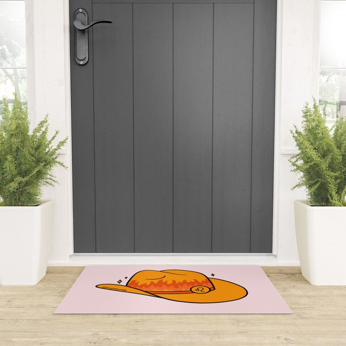 Leo Cowboy Hat Welcome Mat Gallery Image 3