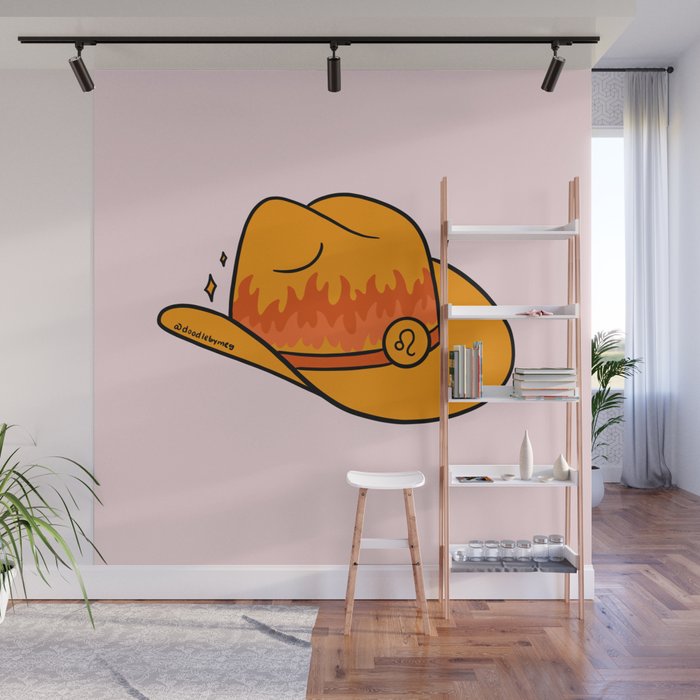 Leo Cowboy Hat Wall Mural Gallery Image 1