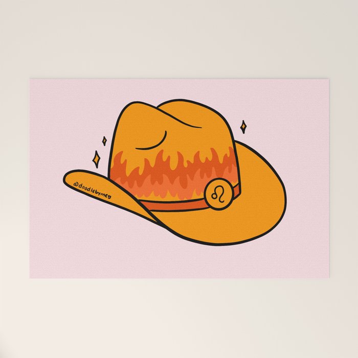 Leo Cowboy Hat Welcome Mat Gallery Image 1