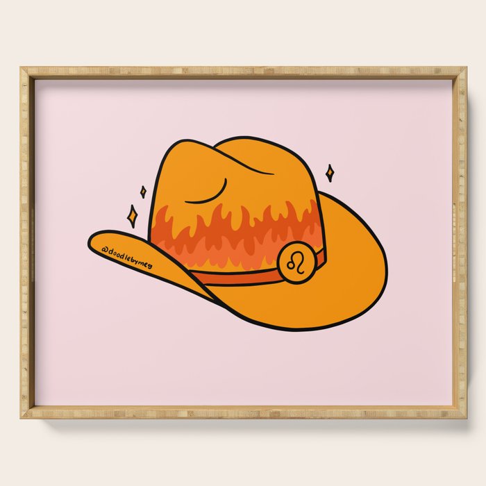 Leo Cowboy Hat Serving Tray Gallery Image 1