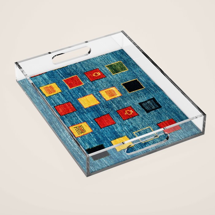 Qashqai Fars South West Persian Rug Print Acrylic Tray Gallery Image 1