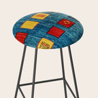 Qashqai Fars South West Persian Rug Print Stool Gallery Image 2