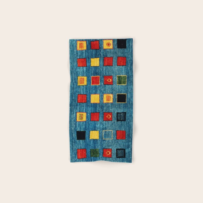 Qashqai Fars South West Persian Rug Print Bath Towel Gallery Image 1
