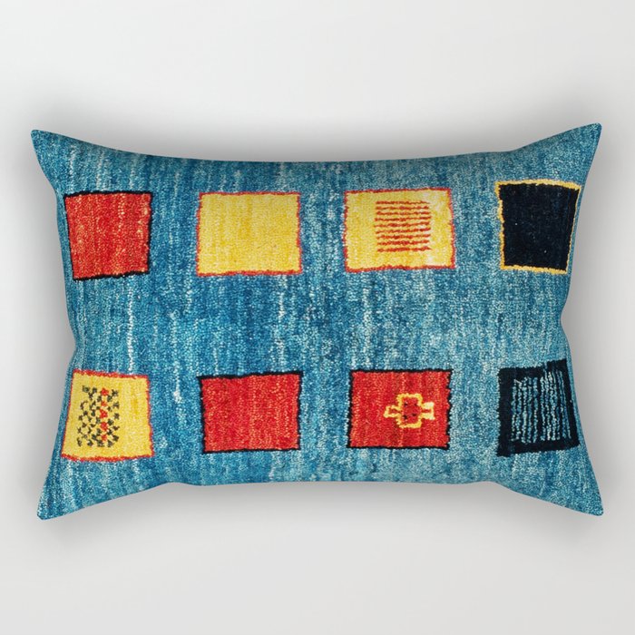 Qashqai Fars South West Persian Rug Print Rectangular Pillow Gallery Image 1