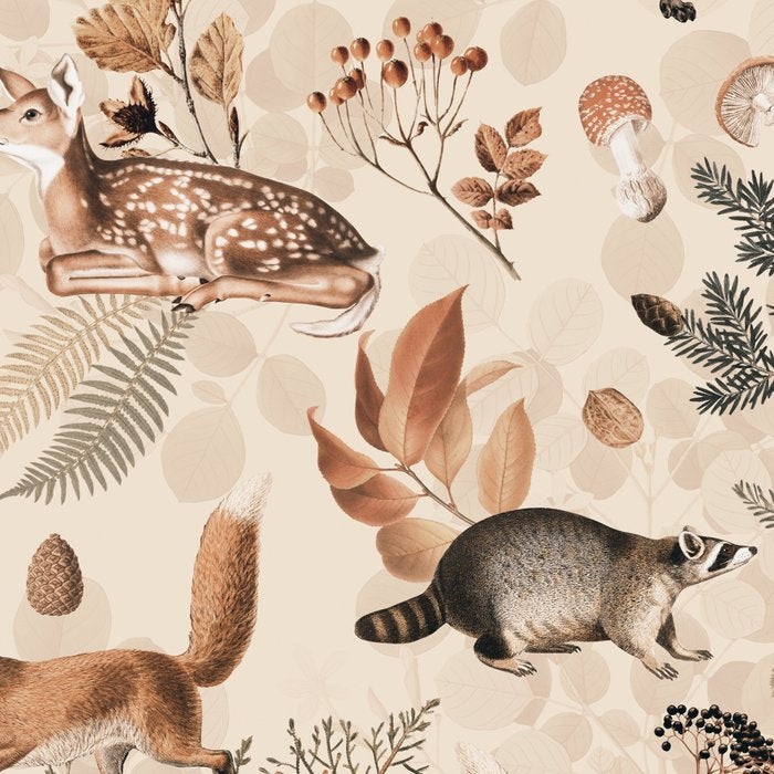 Fall Forest Impression  Wild Animals In Earth Colors Coffee Mug Gallery Image 2