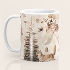 Fall Forest Impression  Wild Animals In Earth Colors Coffee Mug Gallery Image 3