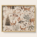 Fall Forest Impression  Wild Animals In Earth Colors Serving Tray Gallery Image 1