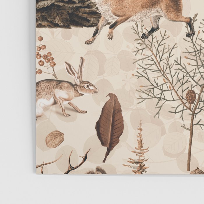 Fall Forest Impression  Wild Animals In Earth Colors Poster Gallery Image 3