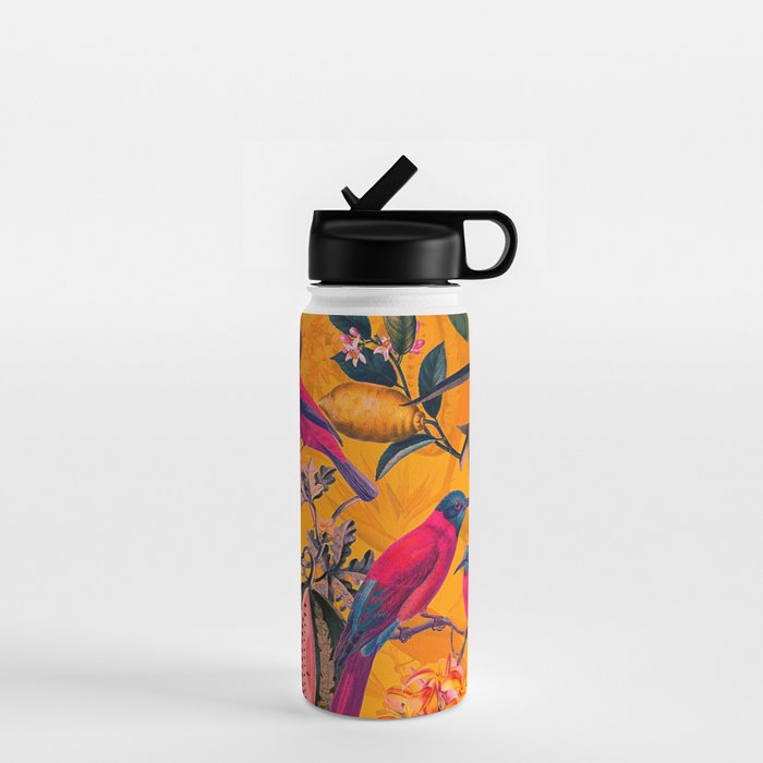 Vintage And Shabby Chic - Colorful Summer Botanical Jungle Garden Water Bottle Gallery Image 1