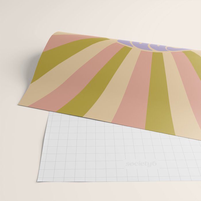 Cool to be Kind - Lilac, Green, Off-white Wrapping Paper Gallery Image 2