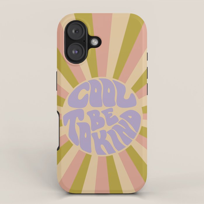 Cool to be Kind - Lilac, Green, Off-white iPhone Case Gallery Image 1