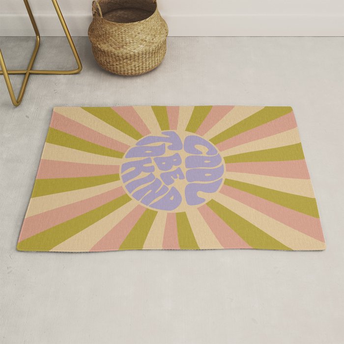 Cool to be Kind - Lilac, Green, Off-white Rug Gallery Image 1