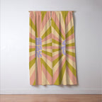 Cool to be Kind - Lilac, Green, Off-white Window Curtain Gallery Image 3