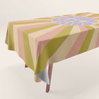 Cool to be Kind - Lilac, Green, Off-white Tablecloth Gallery Image 1