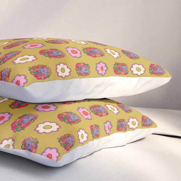 Blue Lion Pillow Sham Gallery Image 3