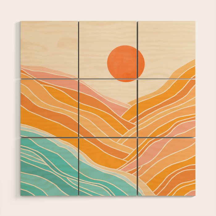 Adventure On The Horizon Abstract Landscape Wood Wall Art Gallery Image 1