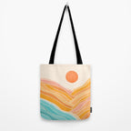 Adventure On The Horizon Abstract Landscape Tote Bag Gallery Image 2