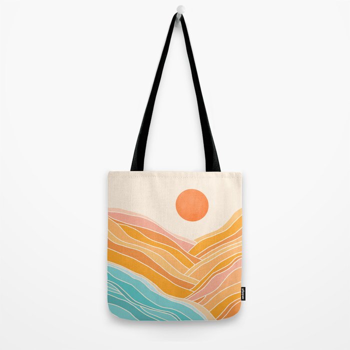 Adventure On The Horizon Abstract Landscape Tote Bag Gallery Image 2