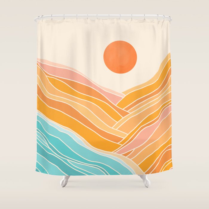 Adventure On The Horizon Abstract Landscape Shower Curtain Gallery Image 1