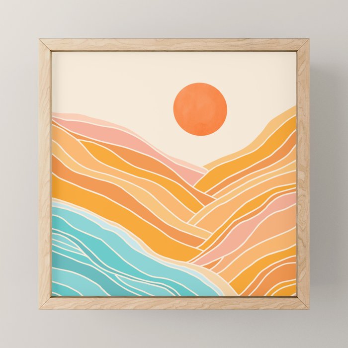 Adventure On The Horizon Abstract Landscape Mini Art Print Gallery Image 1