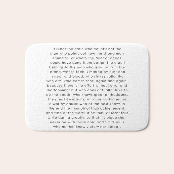 The man in the arena Bath Mat Gallery Image 1