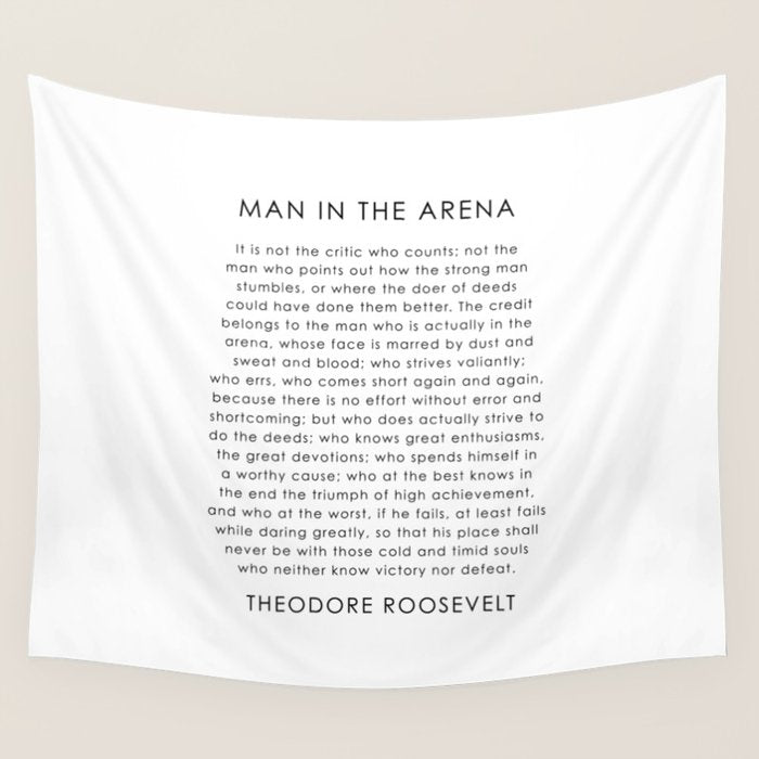 The man in the arena Wall Tapestry Gallery Image 4