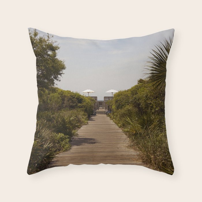 Rosemary Beach Florida beach  Throw Pillow Gallery Image 1
