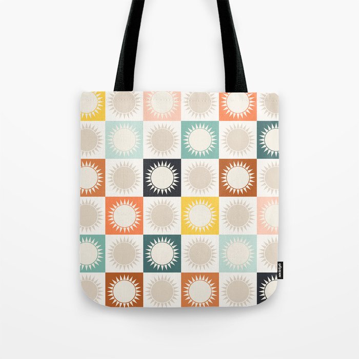 Sunshine Check - earthy Tote Bag Gallery Image 1