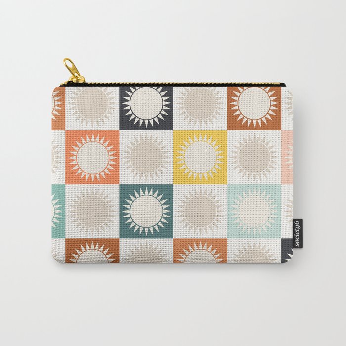 Sunshine Check - earthy Carry All Pouch Gallery Image 1