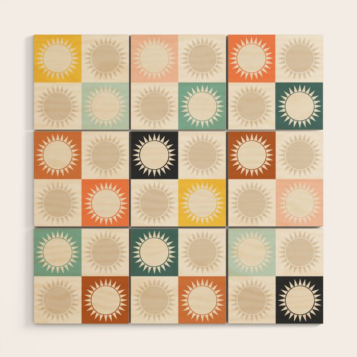 Sunshine Check - earthy Wood Wall Art Gallery Image 1