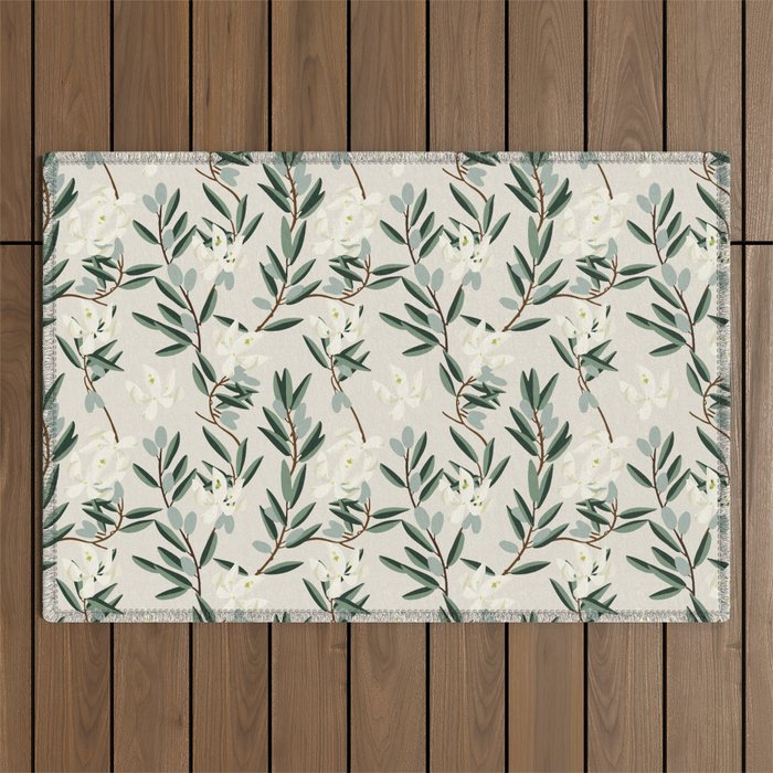 OLIVE BLOOM Outdoor Rug Gallery Image 1